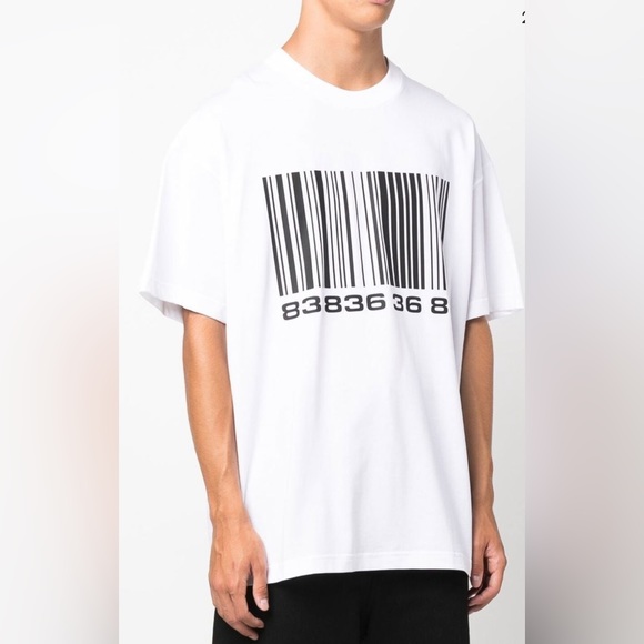 barcode-print T-shirt